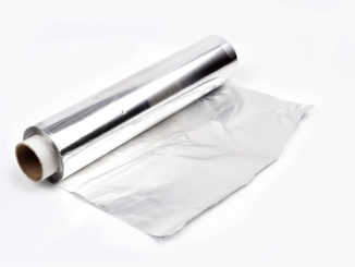 A sheet of aluminum foil