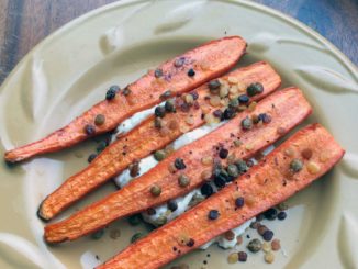 Roasted Carrots with Lentils