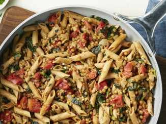 Savory Penne with Lentils and Kale | Food & Nutrition Magazine | Volume 10, Issue 5