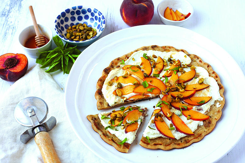 Summer Peach and Ricotta Grilled Pizza | Food & Nutrition Magazine | Volume 11, Issue 2