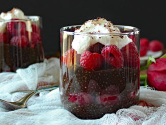 Dark Chocolate Chia Seed Pudding with Raspberries - Food & Nutrition Magazine - Stone Soup