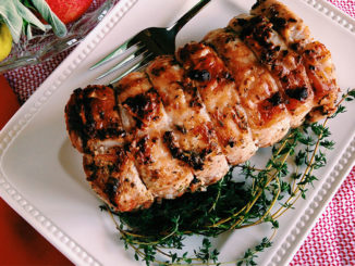 Pork Loin Roast with Peppercorn and Herb Crust