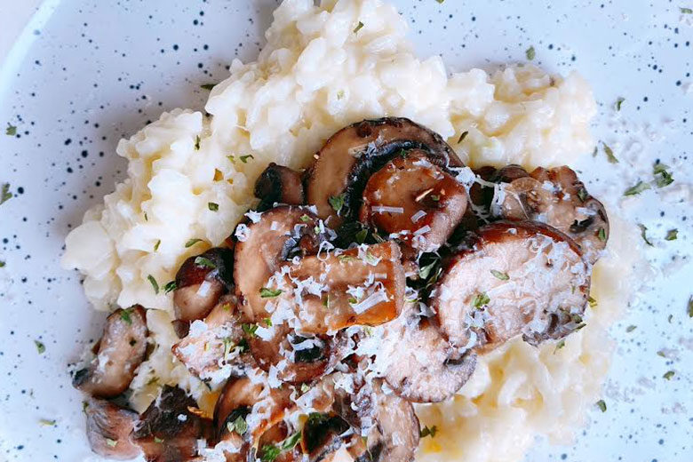 Gruyere Risotto with Marsala Mushrooms - Food & Nutrition Magazine - Stone Soup