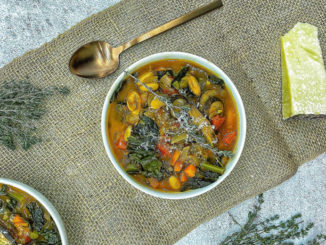 Mushroom, Kale and White Bean Soup - Food & Nutrition Magazine - Stone Soup