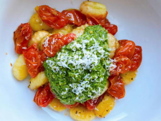 Sheet Pan Gnocchi and Tomatoes with Arugula Pesto - Food & Nutrition Magazine - Stone Soup