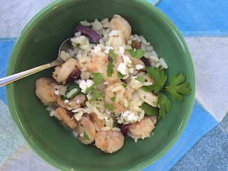Slow Cooker Greek Shrimp and Rice
